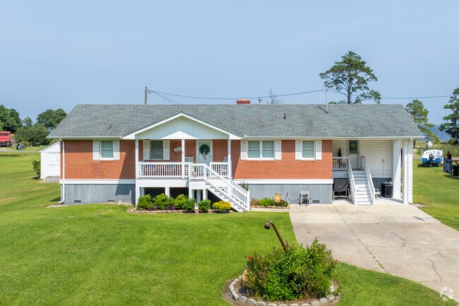 Ranch style homes are the most common type in Manns Harbor.
