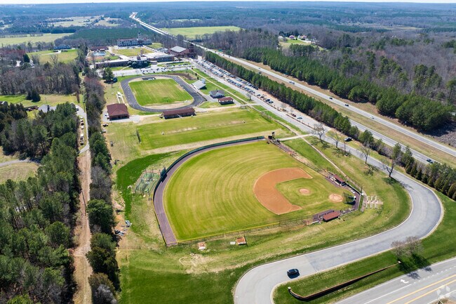 An aerial view of St Gertrude High School.