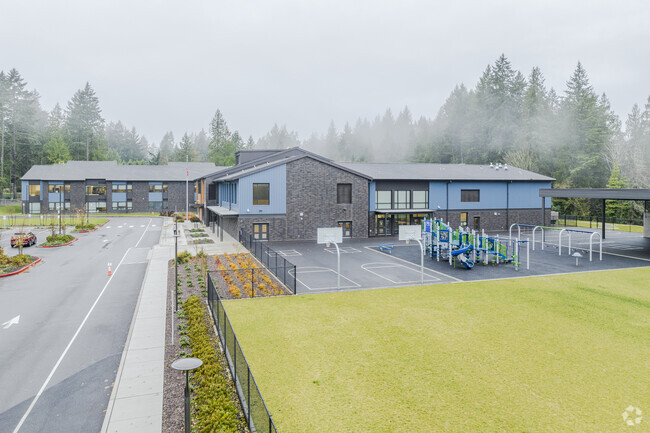 Artondale Elementary School campus during a cool December morning.