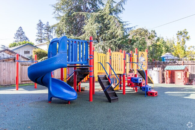 There play area is small but new at Cornerstone Christian Academy.