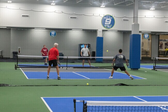 Pickleball at the mall is easy for Napier Heights Historic District at Rhythm & Rally Sports.