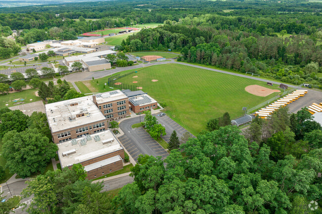 Russell I. Doig Middle School features a large softball field for students.
