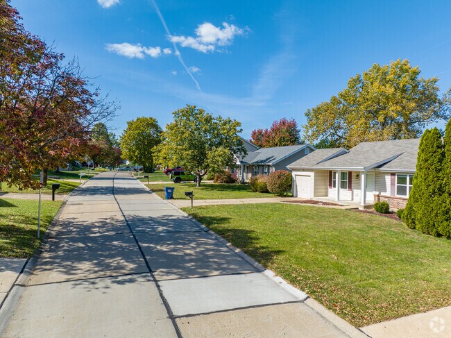 The residents of Harvester enjoy keeping their streets clean and lawns well landscaped.