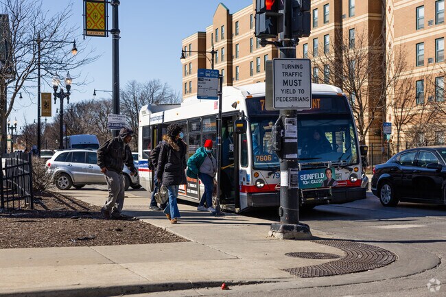 There are many bus stops scattered throughout Brainerd.
