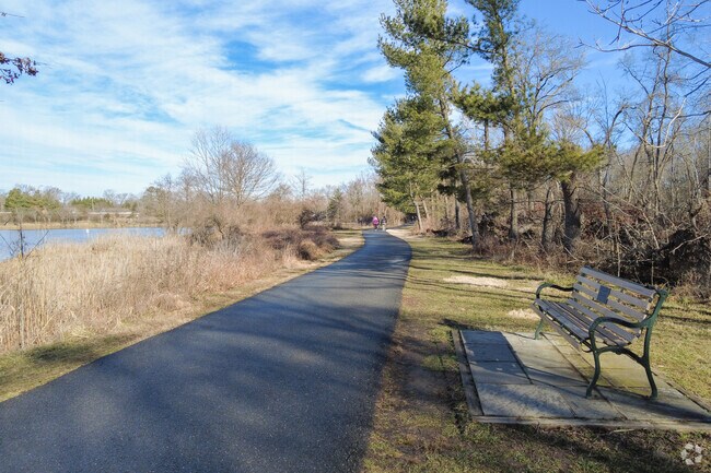 Along the Artemesia Trails walking paths are benches with vantage points of the water.