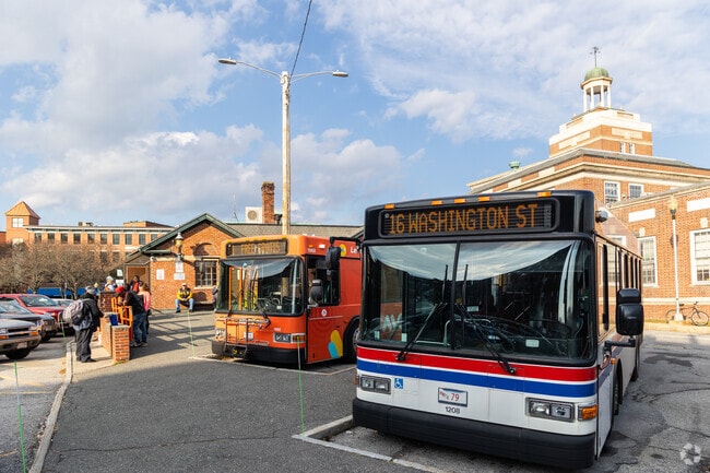 The MBTA busses run throughout the city of Haverhill providing reliable transportation to all.