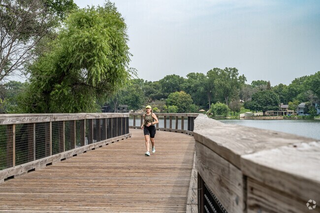 Walkers love to head out on the boardwalk at Lakeview Terrace Park.