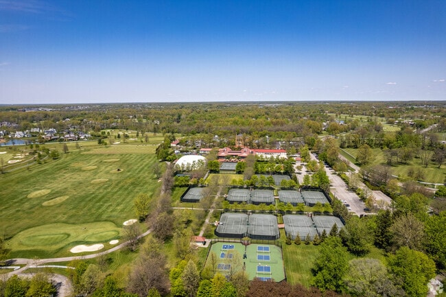 New Albany Country Club features three different surfaces including 12 clay courts, 2 hard courts, 4 dedicated Pickleball courts and 2 of grass courts