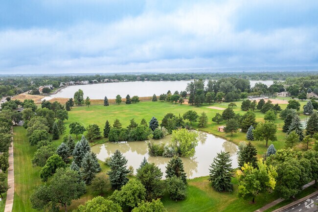 Warren Park has a pond that sits adjacent to Warren Lake.