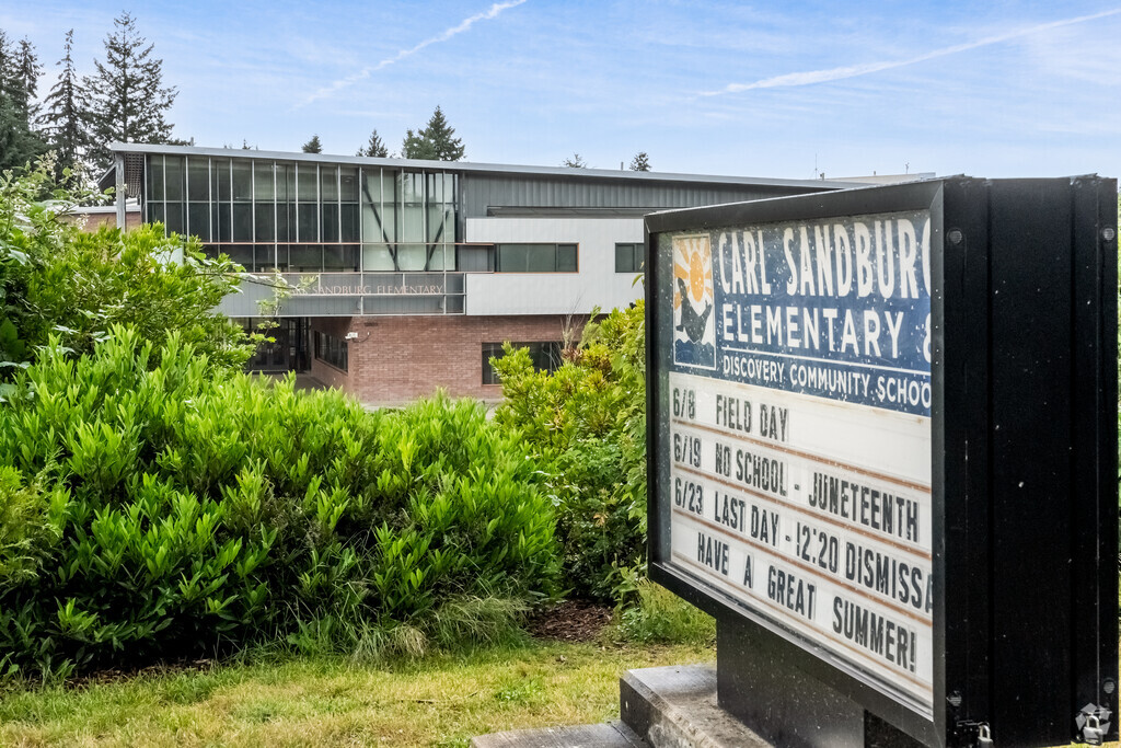 Carl Sandburg Elementary School sign.