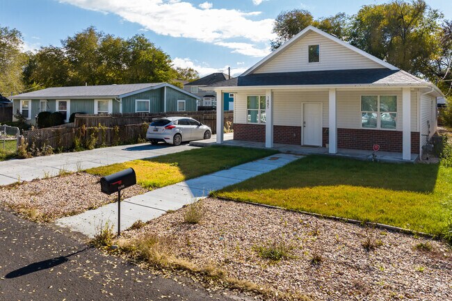 Charming homes line the street in the neighborhood of Chesterfield.