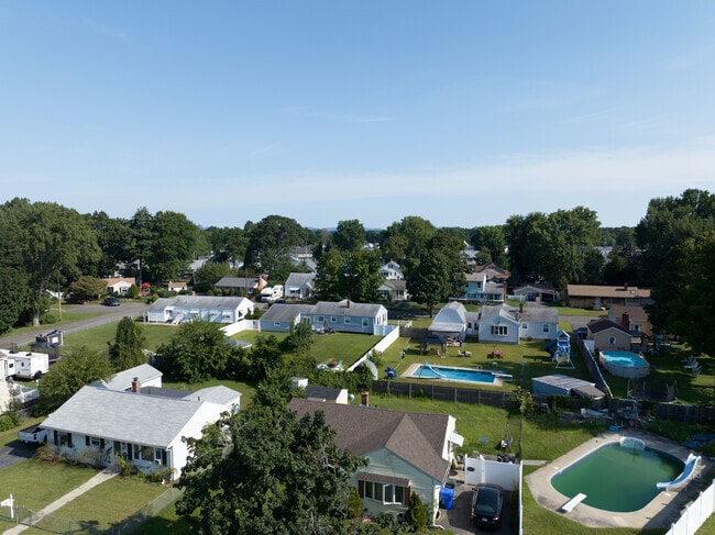 Pools are aplenty in the yards in East Springfield.