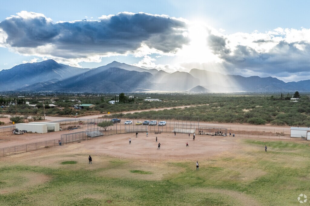Coronado Elementary School enjoys the scenic mountain backdrop of the Huachuca Mountains.