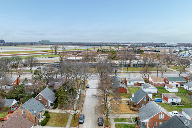 Stout Middle School is just south of Ford Motor Company's dearborn test track.