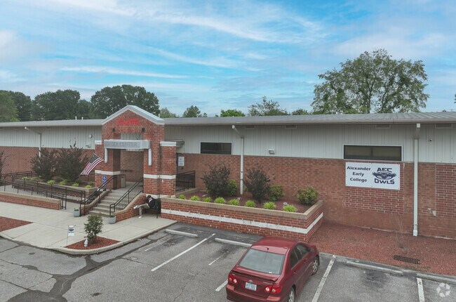 Students enter here at Alexander Early College.