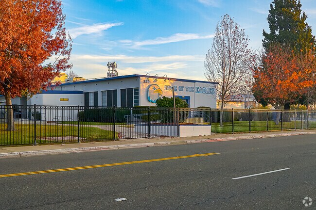 Fences keep children safe at Community Outreach Academy Elementary School.