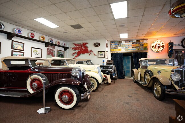 Many vintage cars from the 1930's at Deer Park Winery in Hidden Meadows.