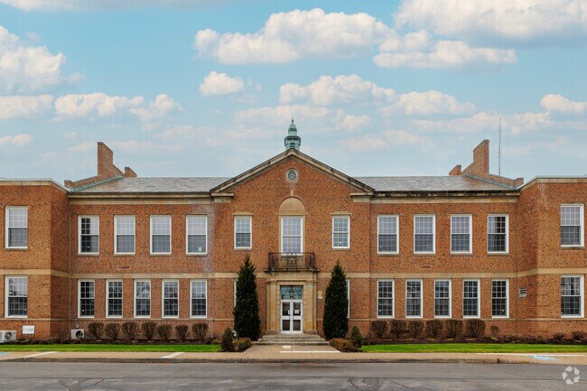 Cuyahoga Heights Elementary School's brick exterior, is a solid symbol of timeless education.