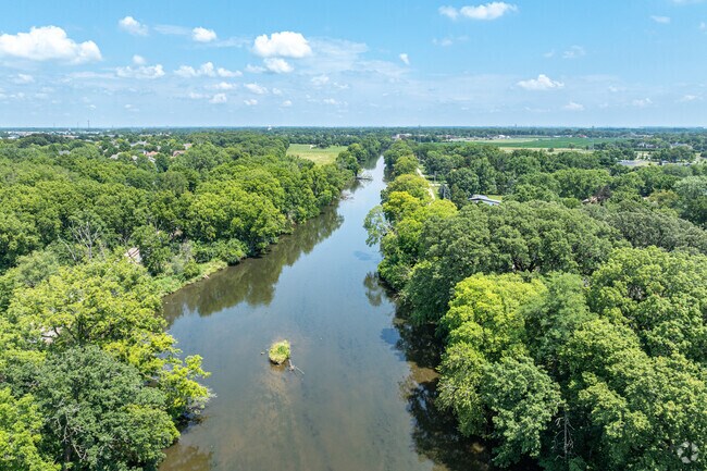 In the summer, residents can enjoy fishing in the DuPage River.
