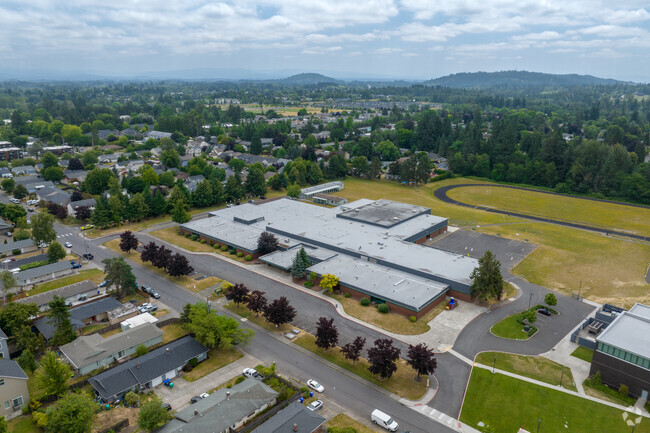 Dexter McCarty Middle School on SE 5th St in is located in the SE corner of Gresham.