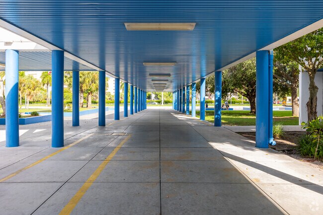 Ruben Dario Middle School covered pathway in Miami, FL.
