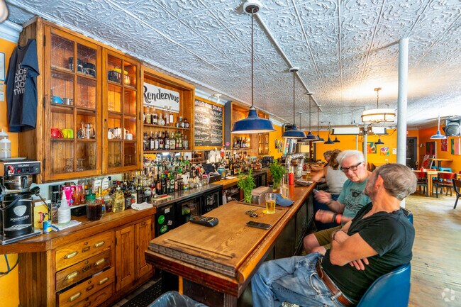 The Rendezvous in Turners Falls is a popular spot known for its lively bar scene and delicious comfort food.