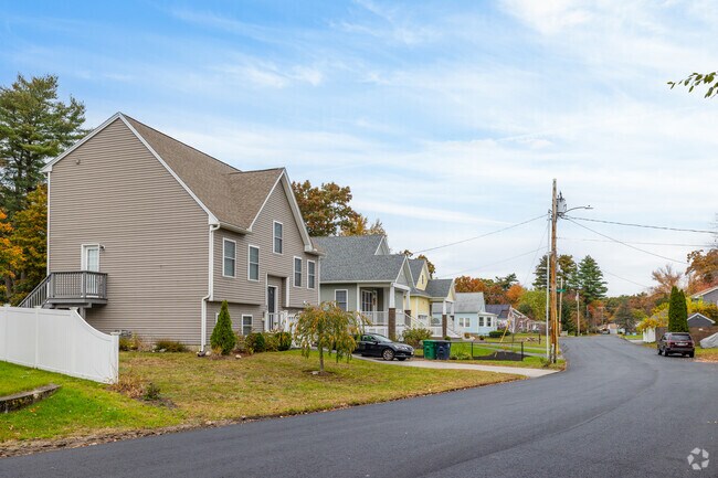 An array of New Traditional homes lines the streets of South End Nashua, NH.