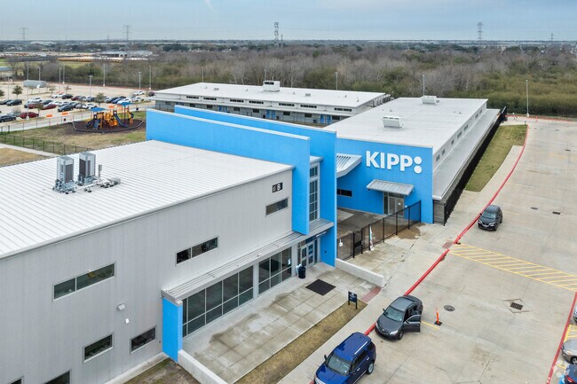 Embark on a journey of learning as you pass through KIPP Mosaic Academy School's entrance.