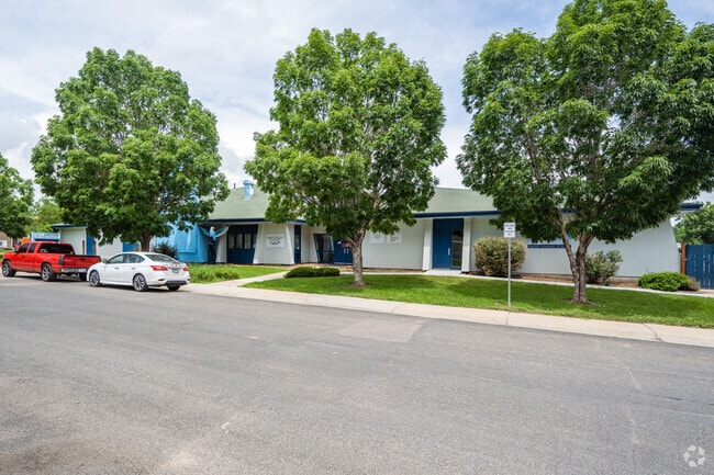 The main building at Justice High Charter School in Lafayette, Colorado.