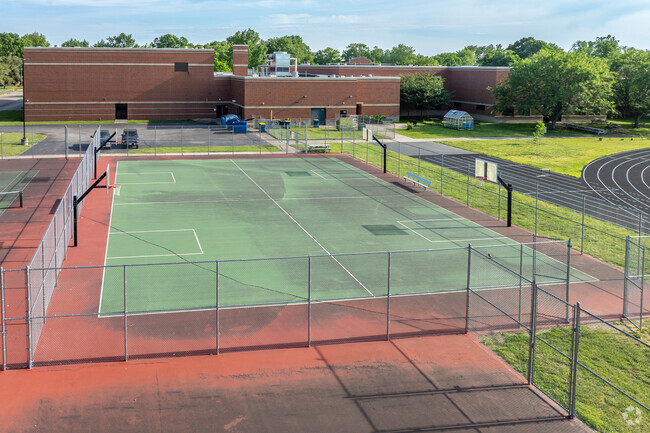 Sarah Scott Public Middle School has multiple basketball courts for the kids to utilize.