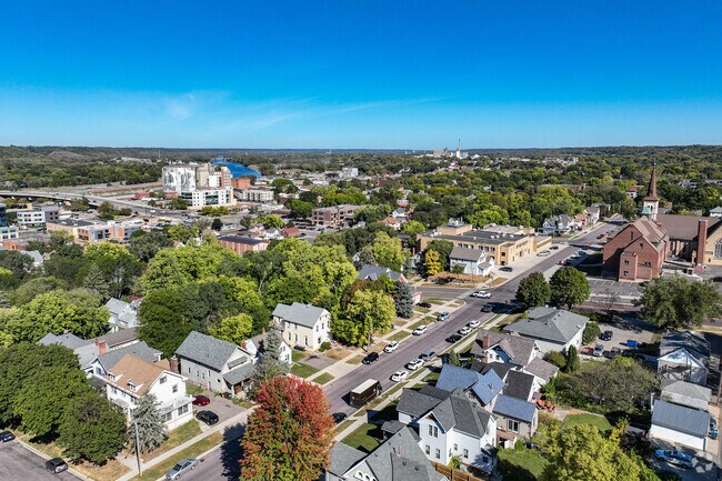 Quiet streets with old-growth trees makeup the picturesque neighborhood of Five Corners.