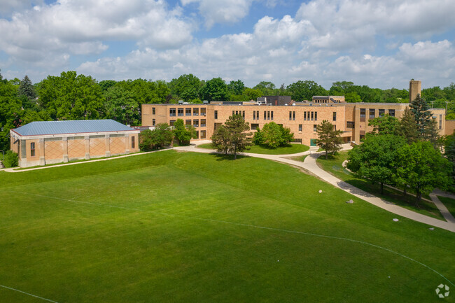 The Slauson Middle School resides on a large campus in the Eberwhite neighborhood of Ann Arbor.
