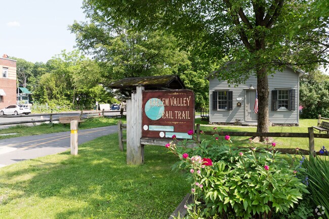 Harlem Valley Rail Trail is a 26 mile path connecting multiple towns and still being expanded on to this day.