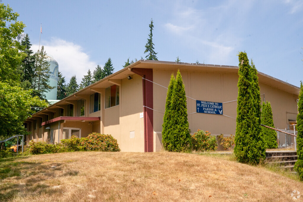 St. Pius X Elementary School is in the Town Center neighborhood.