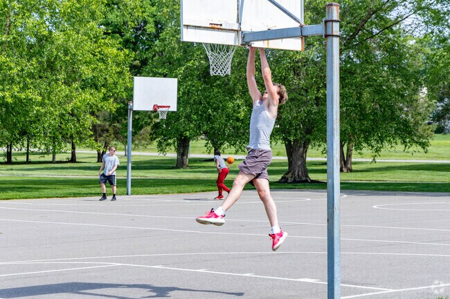 Clepper Park in Mount Carmel features basketball courts and swift competition.