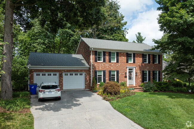 Some colonial-style homes are within the Hethwood-Prices Fork neighborhood of Blacksburg..