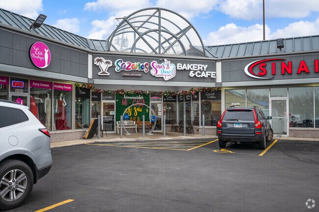 Small businesses line 111th Street and South Harlem Ave in Worth.