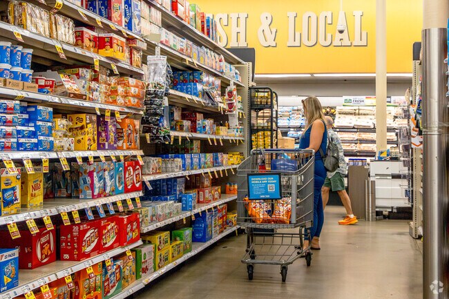 Bayshore residents shop for fresh produce at the local Kroger.