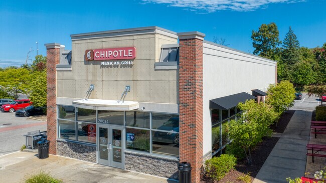 A popular restaurant, Chipotle, sits on the border of Marshall Township and Cranberry Township.