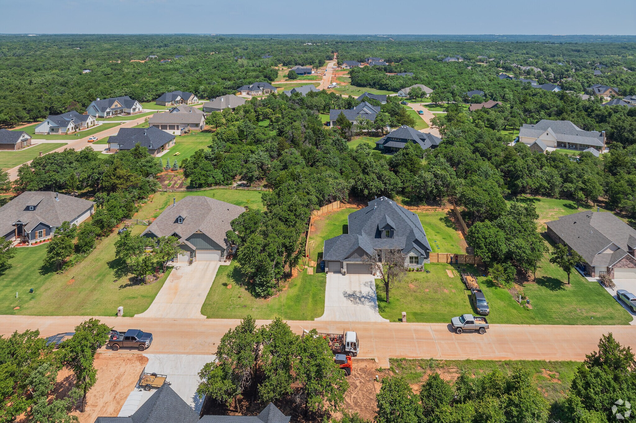 Residents of East Edmond enjoy large homes surrounded by farmland.