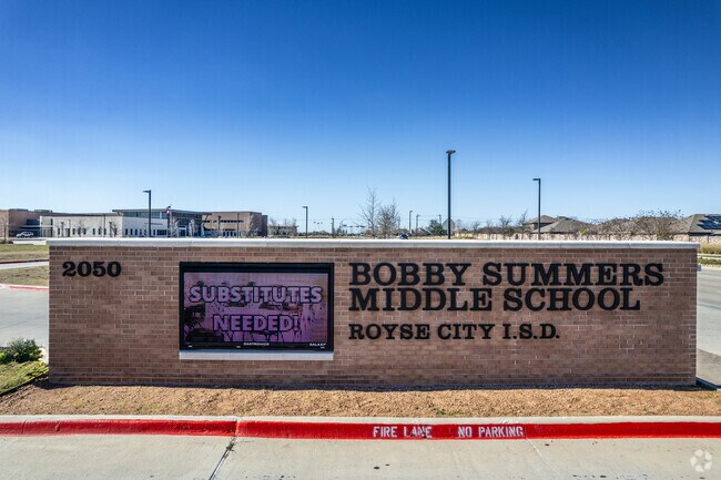 Bobby Summers Middle School located in Royse City, TX.