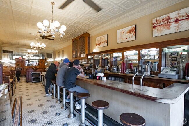 1920s Luncheonette With a Checked Floor Serving Simple American Fare & Housemade Ice Cream.