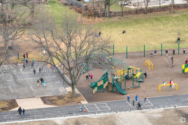 Enjoy the playgrounds at Western Ave Elementary when attending this high rated school in Geneva.