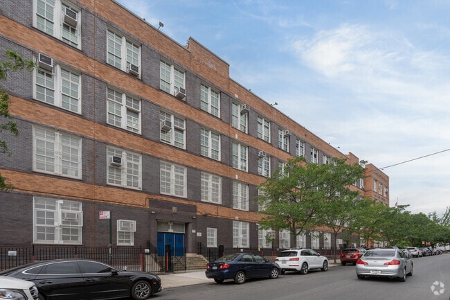 Brooklyn's Clara Barton High School's historic architecture.