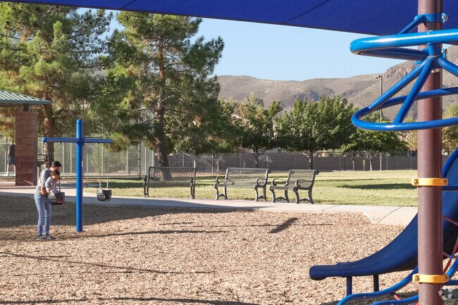 The playground at Continental Ranch Community Park is safe for all ages.