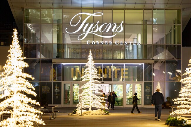Tysons Corner Center attracts Wolf Trap shoppers with over 300 stores as well as unique seasonal events like the Enchant Light Experience.