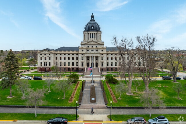 The South Dakota State Capitol is located in Pierre and visitors can tour the building.