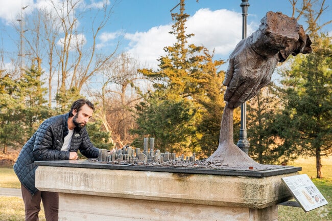 Sandminers Monument Park offers seclusion and tranquility to Sands Point residents.