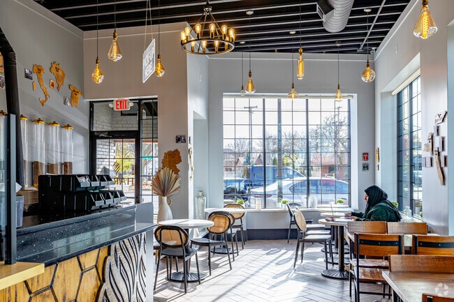 Local culture can be found in cafes and restaurants throughout Dearborn's walkable downtown.