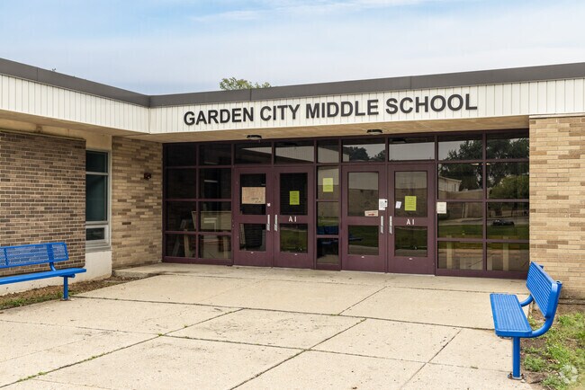 Garden City Middle School entrance.